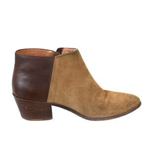 Madewell Cait Western Booties | Two-Tone Suede & Leather | Fall Cowgirl Chic